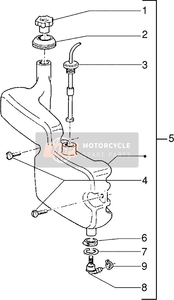 Piaggio Skipper 125 1996 Cuve à mazout pour un 1996 Piaggio Skipper 125