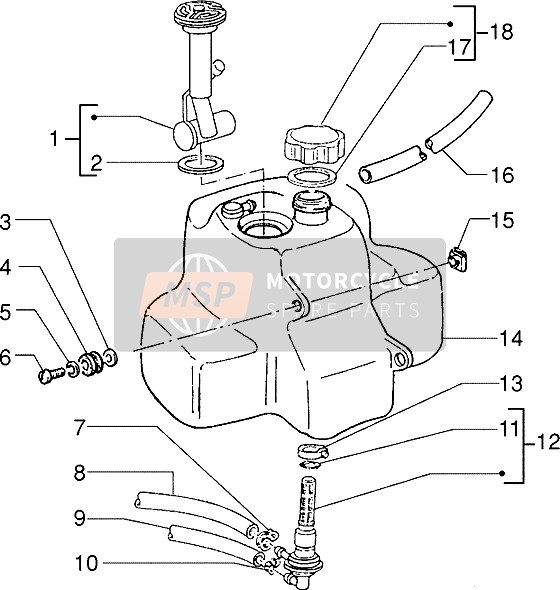 296614, Benzintank (Quartz Maquillage), Piaggio, 0