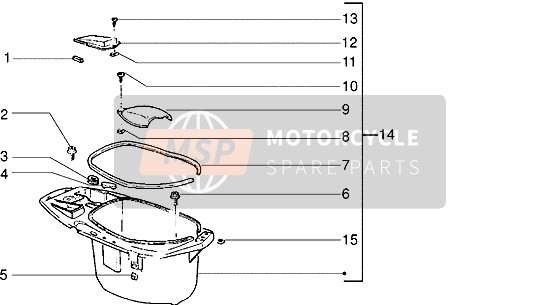 957275, Helmet Holder, Piaggio, 2