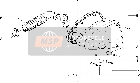 Piaggio Skipper 125 1998 Filtro dell'aria per un 1998 Piaggio Skipper 125