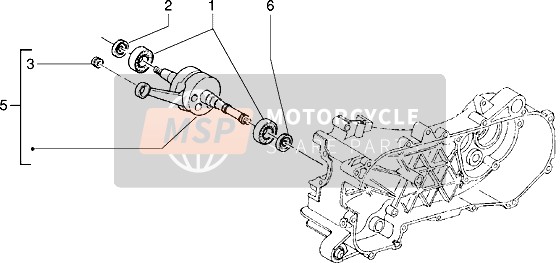 Piaggio Skipper 125 1998 Crankshaft for a 1998 Piaggio Skipper 125