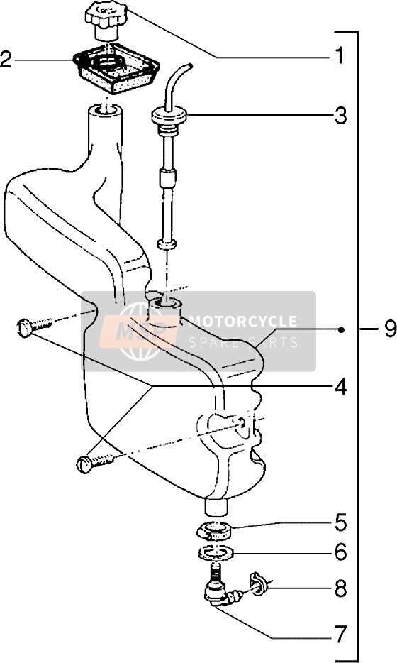 Piaggio Skipper 125 2000 Cuve à mazout pour un 2000 Piaggio Skipper 125