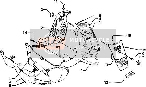 Piaggio Skipper 125 4T 2005 Shield Mask for a 2005 Piaggio Skipper 125 4T