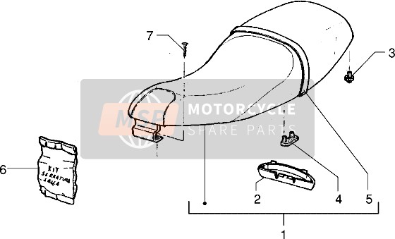 Piaggio Skipper 150 1998 Sillín para un 1998 Piaggio Skipper 150