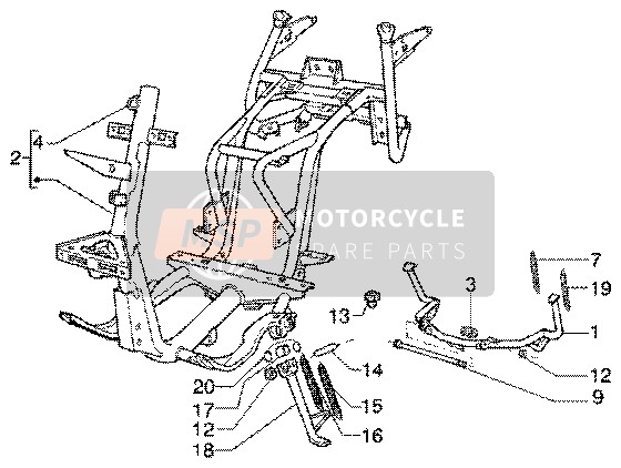 Piaggio Super Hexagon GTX 125 2003 Chasis para un 2003 Piaggio Super Hexagon GTX 125