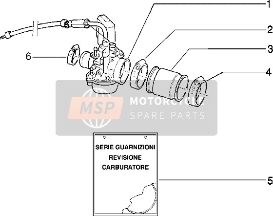 Piaggio Typhoon 125 1995 Carburettor for a 1995 Piaggio Typhoon 125