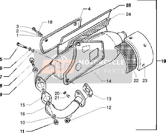 Piaggio Typhoon 125 1995 Silencer for a 1995 Piaggio Typhoon 125