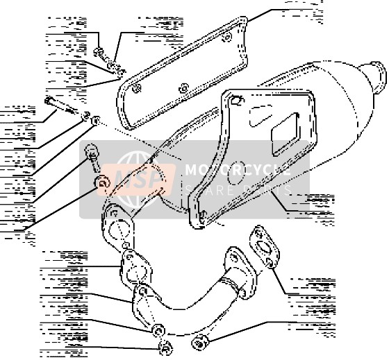 Piaggio Typhoon 125 X 2000 Silenziatore per un 2000 Piaggio Typhoon 125 X