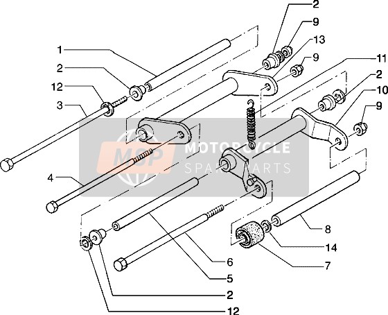 Piaggio Typhoon 125 X 2003 Swing Arm for a 2003 Piaggio Typhoon 125 X