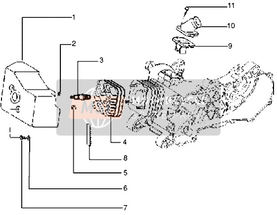 Cylinder Head-Cooling Hood-Inlet And Induction Pipe