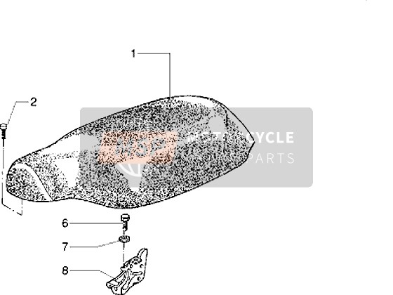 Piaggio Typhoon 125 XR 2003 Sillín para un 2003 Piaggio Typhoon 125 XR
