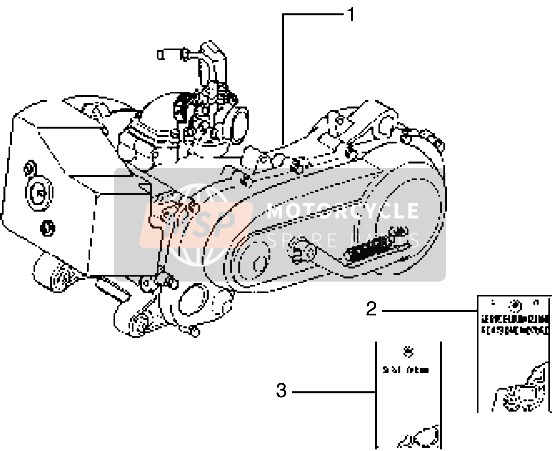 Piaggio Typhoon 50 2000 Motor voor een 2000 Piaggio Typhoon 50