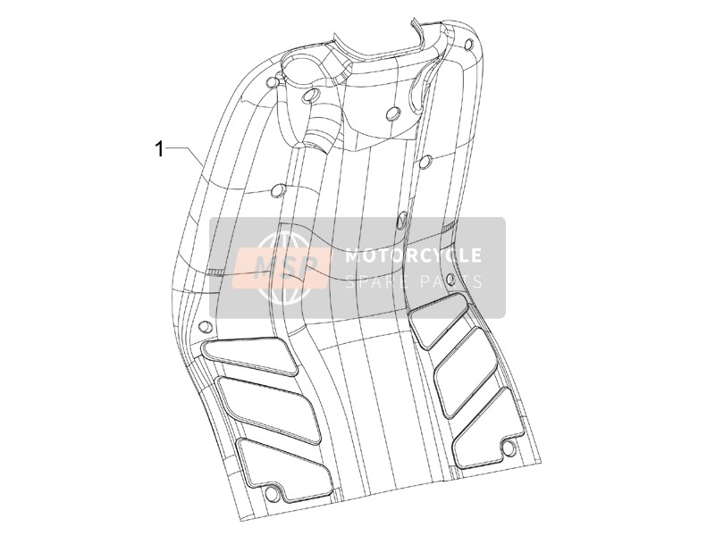 Piaggio Typhoon 50 2008 Guante delantero-Caja - Rodilla-Panel de guardia para un 2008 Piaggio Typhoon 50