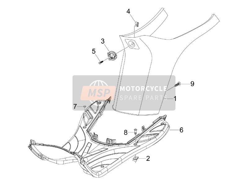 Central Cover - Footrests