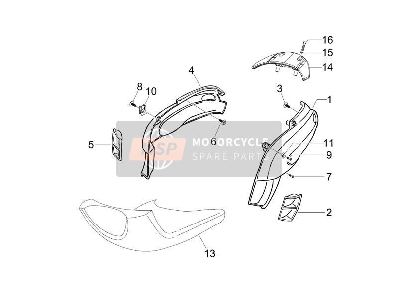 CM00300200EU, Flanc Ard, Piaggio, 0