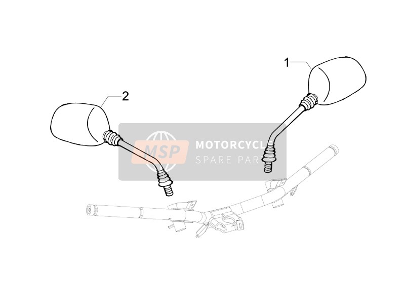 Piaggio Typhoon 50 2006 Miroir de conduite/s pour un 2006 Piaggio Typhoon 50