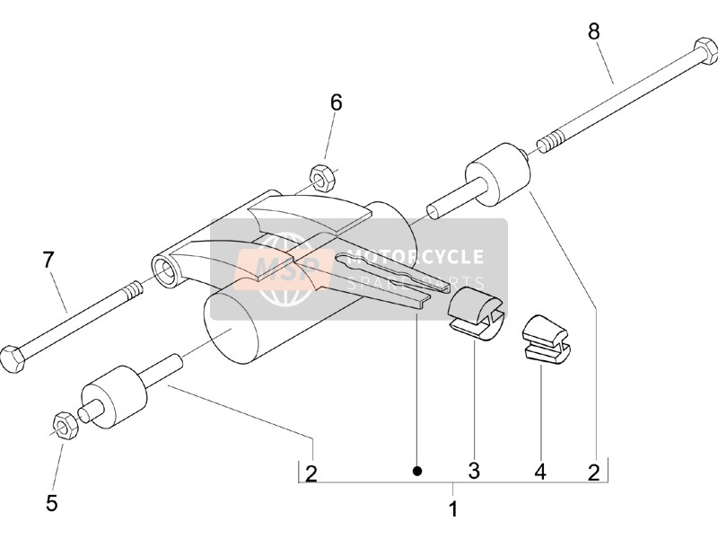 Piaggio Typhoon 50 2007 Swing Arm for a 2007 Piaggio Typhoon 50