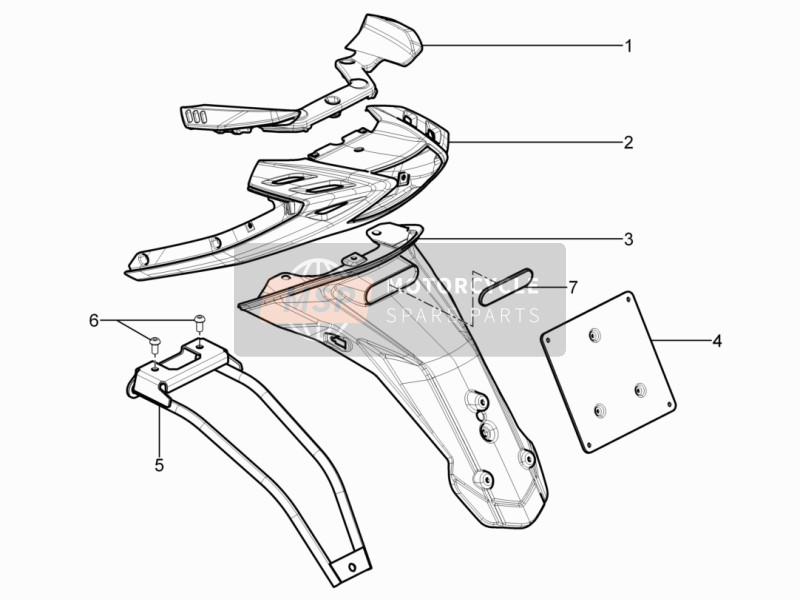 853100, Number Plate Holder Support, Piaggio, 1