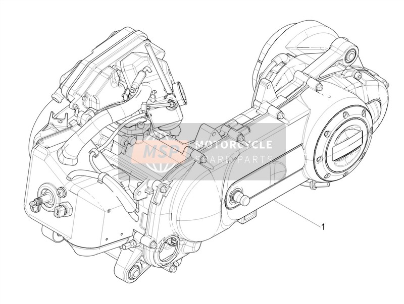 Piaggio Typhoon 50 2T Euro 4 (EU) 2018 Engine, Assembly for a 2018 Piaggio Typhoon 50 2T Euro 4 (EU)