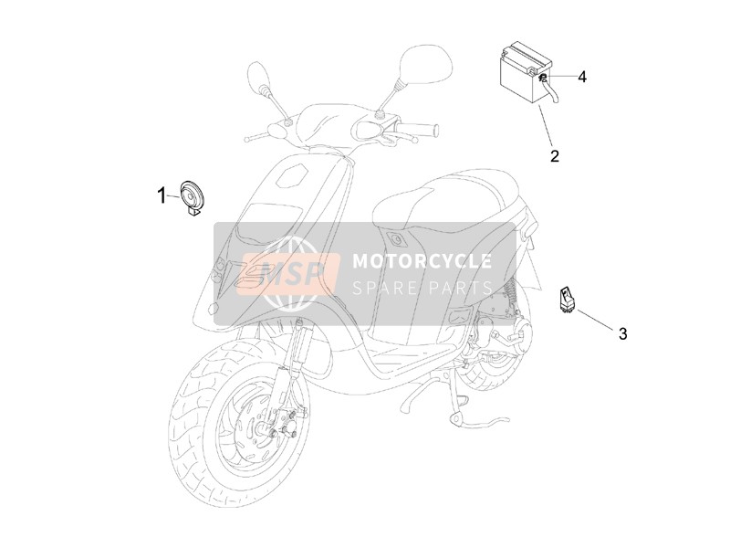 Piaggio Typhoon 50 (UK) 2006 Remote Control Switches - Battery - Horn for a 2006 Piaggio Typhoon 50 (UK)