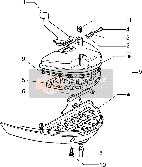 Piaggio Velofax 1997 Air Cleaner for a 1997 Piaggio Velofax