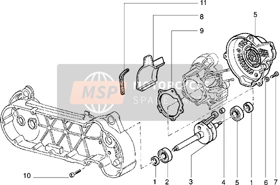 Piaggio Velofax 1997 Crankshaft for a 1997 Piaggio Velofax