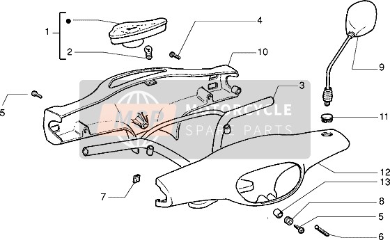 Piaggio Velofax 1997 Guidon pour un 1997 Piaggio Velofax