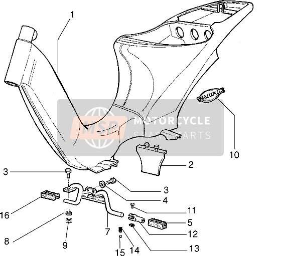 Piaggio Velofax 1997 Telaio per un 1997 Piaggio Velofax