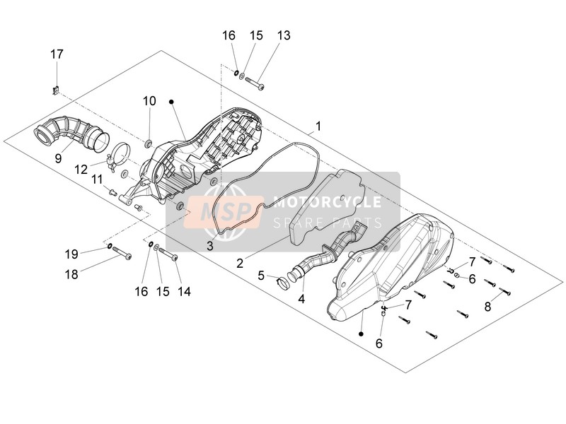 B017213, Complete Air Cleaner Box, Piaggio, 0