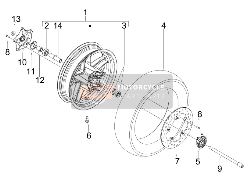 601870, Compleet Spacer, Piaggio, 1