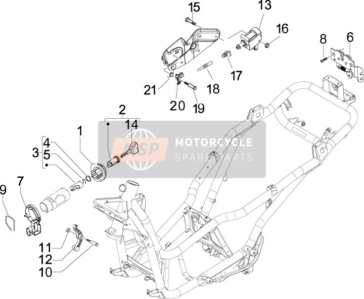 Piaggio X7 125 ie Euro 3 2009 Locks for a 2009 Piaggio X7 125 ie Euro 3