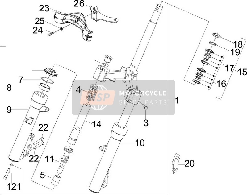 Piaggio X7 300 ie Euro 3 2009 Fork/Steering Tube - Steering Bearing Unit for a 2009 Piaggio X7 300 ie Euro 3