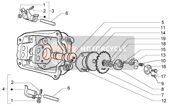 Piaggio X8 125 2004 Palancas basculantes para un 2004 Piaggio X8 125