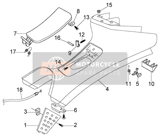 CM024402, Houder/beugel/steun, Piaggio, 2