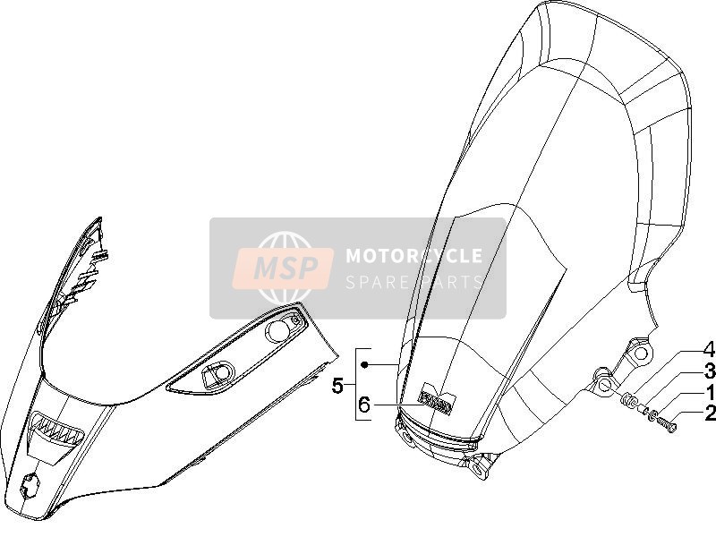 Piaggio X8 125 Potenziato 2006 Windschild - Glas für ein 2006 Piaggio X8 125 Potenziato