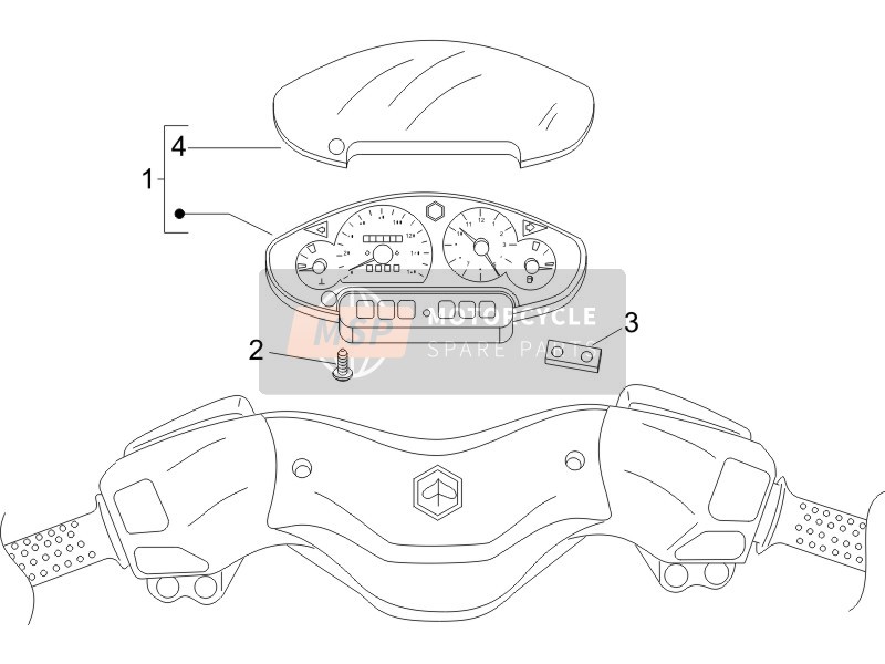 584988, Coperchio Trasparente Gr.Strumenti, Piaggio, 1