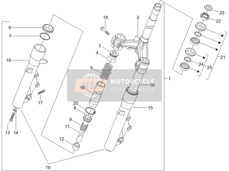 Fork/Steering Tube - Steering Bearing Unit