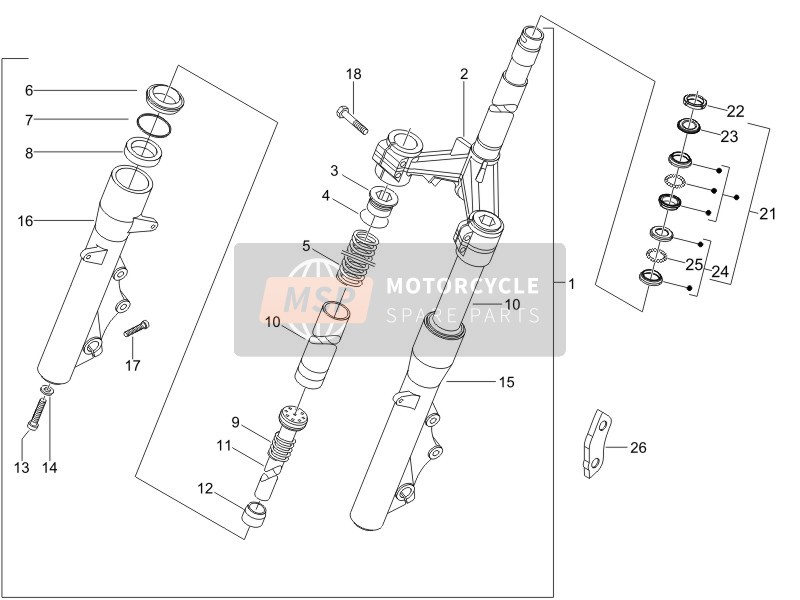 Fork/Steering Tube - Steering Bearing Unit