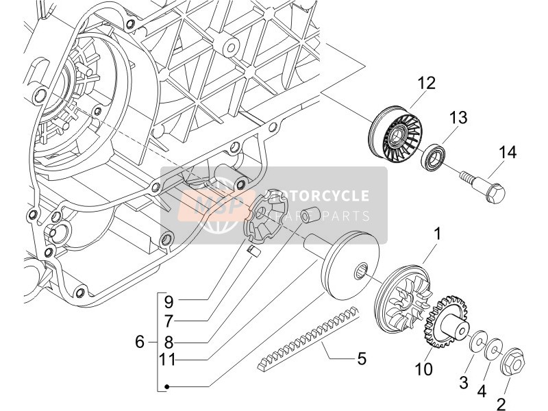 Piaggio X8 200 2007 Driving Pulley for a 2007 Piaggio X8 200