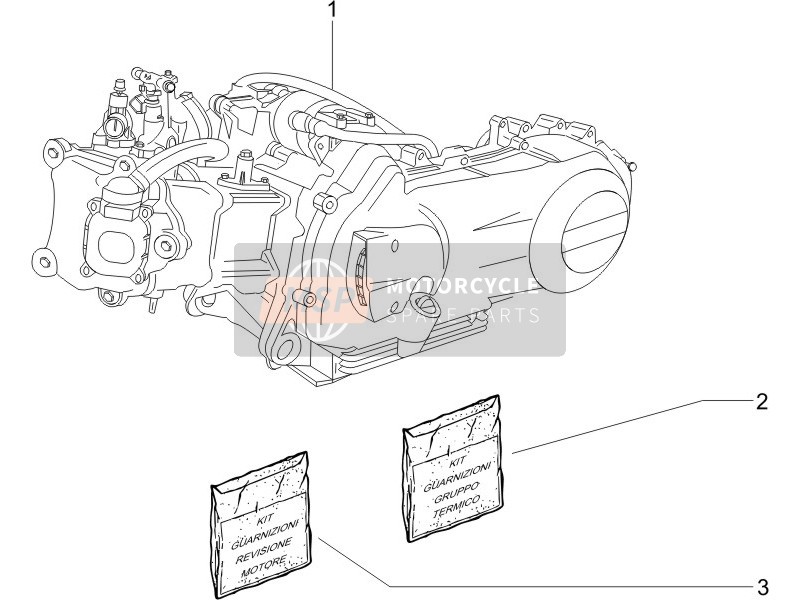 Piaggio X8 250 ie 2006 Motore, Assemblaggio per un 2006 Piaggio X8 250 ie