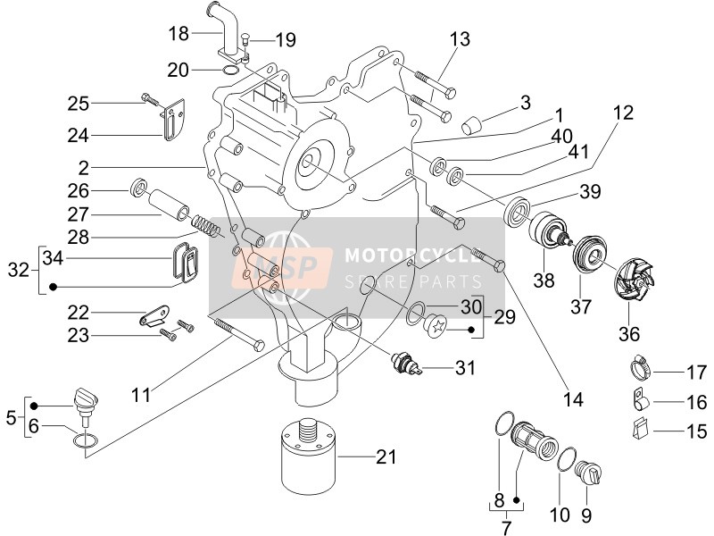 Piaggio X8 400 ie Euro 3 2007 Couverture d'aimants de volant - Filtre à l'huile pour un 2007 Piaggio X8 400 ie Euro 3