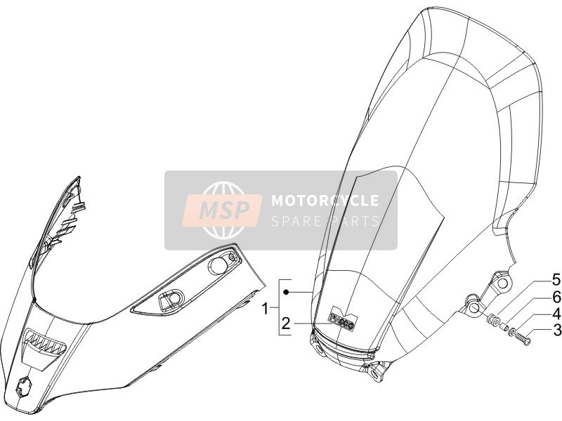 Piaggio X8 400 ie Euro 3 2006 Windshield - Glass for a 2006 Piaggio X8 400 ie Euro 3