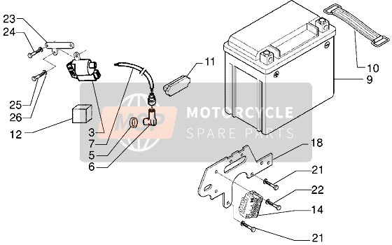 Piaggio X9 125 2002 Batteria per un 2002 Piaggio X9 125