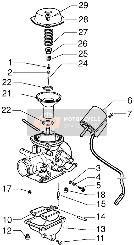 Piaggio X9 125 2001 Carburateur (2) pour un 2001 Piaggio X9 125