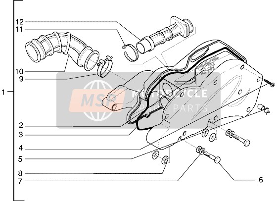 Piaggio X9 125 2001 Luftfilter für ein 2001 Piaggio X9 125