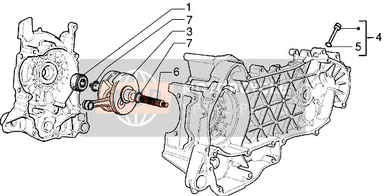 Piaggio X9 125 2000 Crankshaft for a 2000 Piaggio X9 125