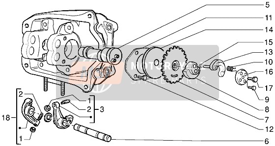 Piaggio X9 125 2000 Support des leviers à bascule pour un 2000 Piaggio X9 125