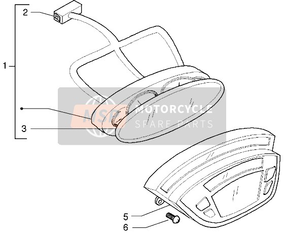 Piaggio X9 125 2001 Unité d'instruments pour un 2001 Piaggio X9 125