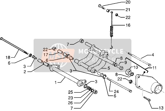 Piaggio X9 125 2000 Bras oscillant pour un 2000 Piaggio X9 125