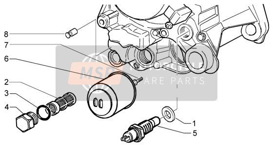 Piaggio X9 125 Evolution 2006 Filtro de aceite para un 2006 Piaggio X9 125 Evolution